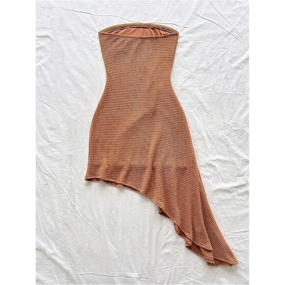 Women's Summer Sundress Polyester Large Asymmetrical Hem Beach Vacation - Picture 2 of 5